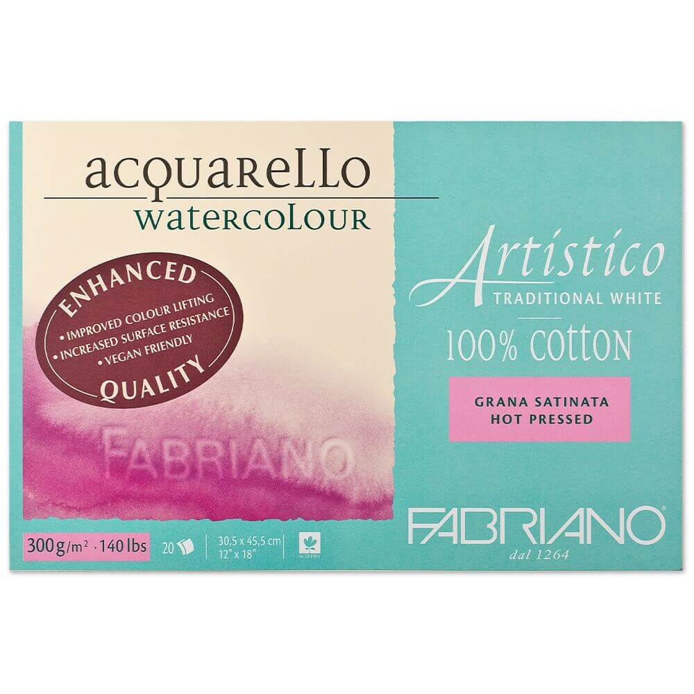 Bloco de Papel Para Aquarela Acquarello Fabriano Vegan GS 300g/m² 31x41cm